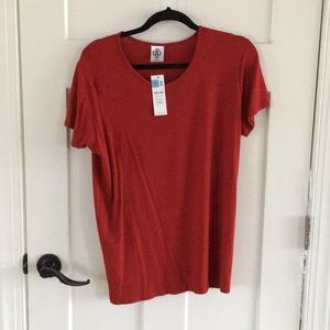 Agnes & Dora Basic Tee Large Rust New